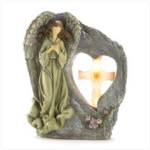 Angel with Solar Lighted Cross_image