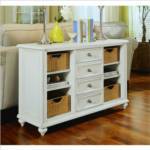 Antique White Console Table_image